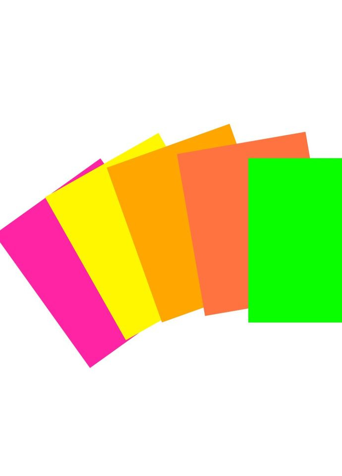 Набор односторонней цветной бумаги "Неоновый" АП-1220 Апельсин (362382669)