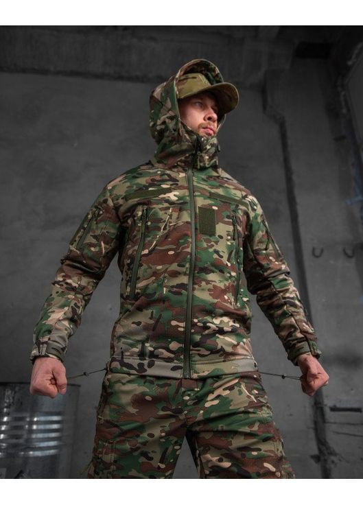Армійський чоловічий демісезонний костюм 4 в 1 SoftShell мультикам Freedom