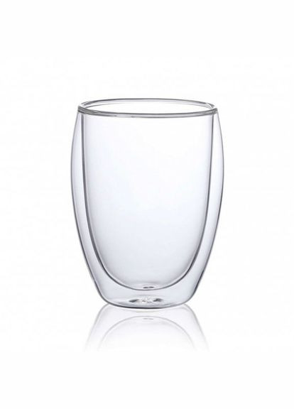 Набір скляних склянок із подвійними стінками, 2шт, 350мл, прозорі склянки Con Brio СВ-8335-2 (314478469)