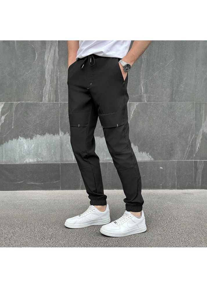 Черные повседневный демисезонные брюки No Brand