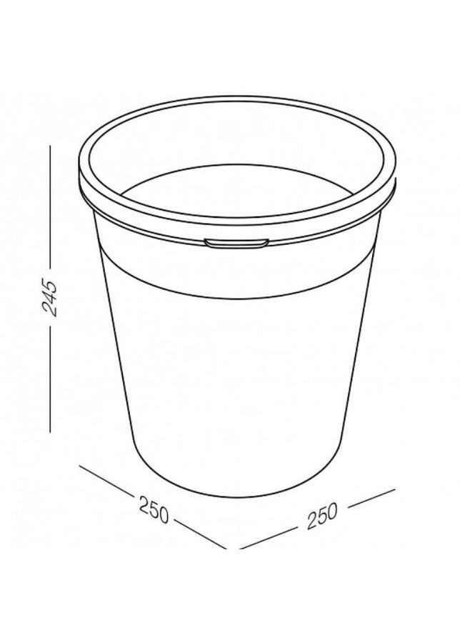 Корзина для мусора BIN-09 9L GRAY MVM (317460246)