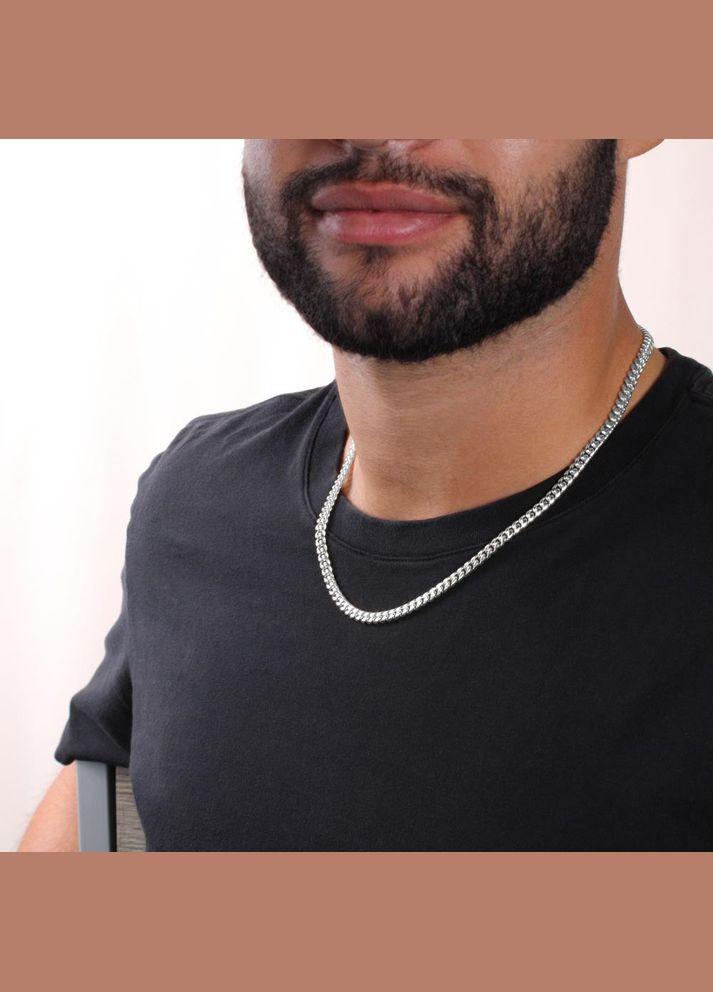 Подарок на День рождения Отцу от Дочери- цепочка кубинского плетения с личным сообщением в подарочной коробке No Brand (308755409)