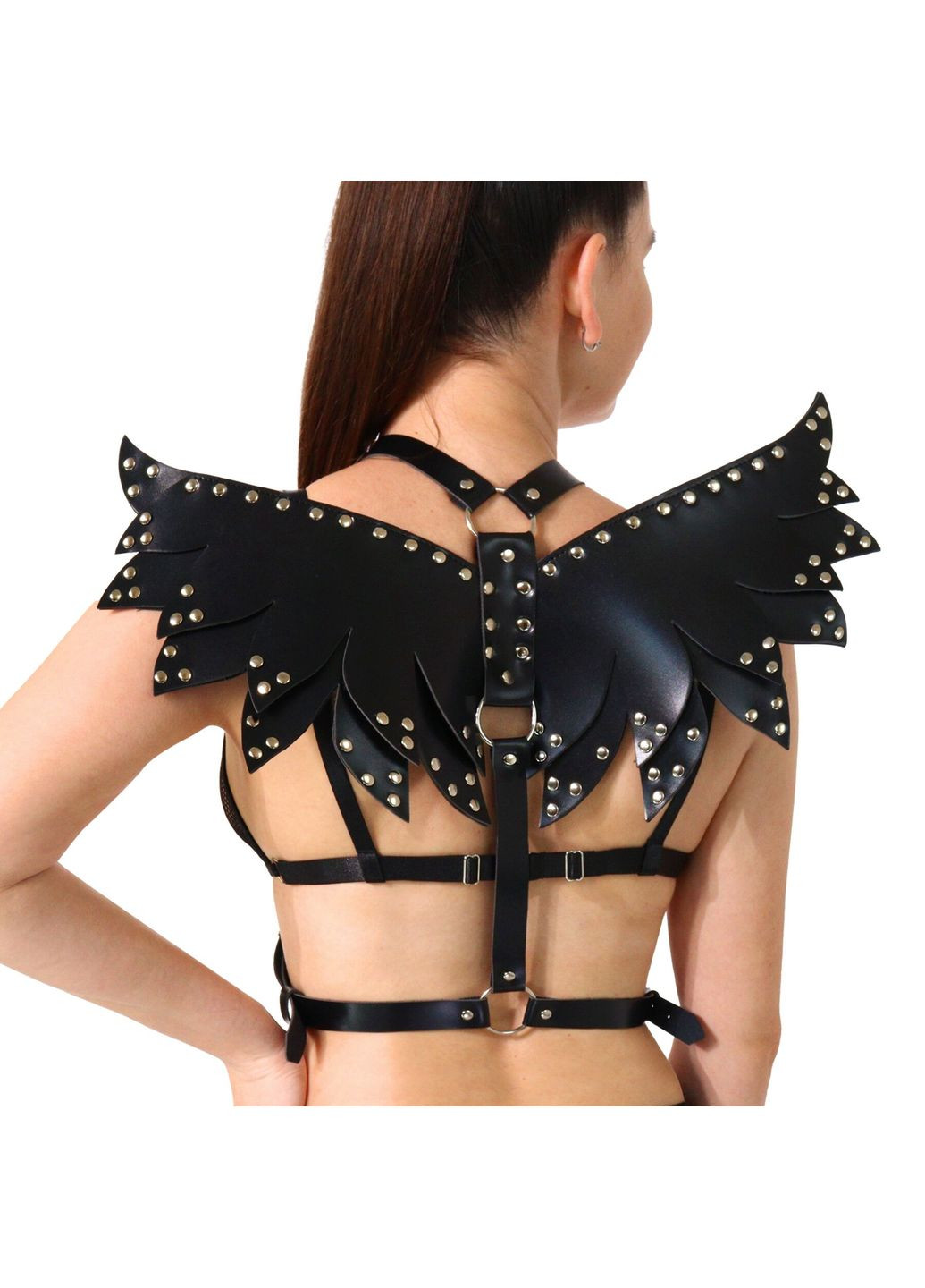 Жіноча портупея Wings чорна XS-M, екошкіра Art of Sex (324272097)