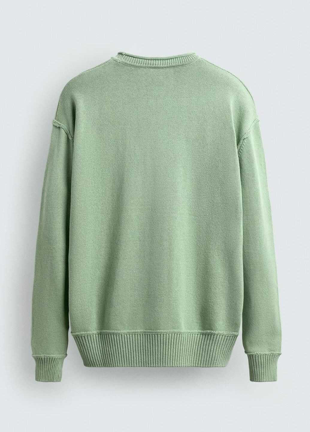 М'ятний демісезонний светр Zara