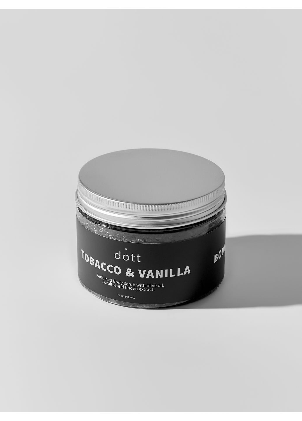 Парфюмированный скраб для тела Tobacco & Vanilla с маслом оливки сорбитолом и экстрактом липы 350 г (606) dott (362975803)