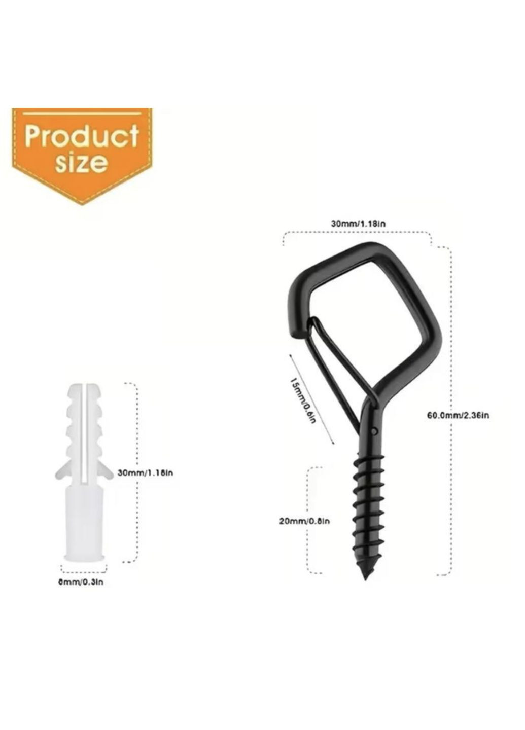 Крючки-карабины для крепления на стену и потолок соморез дюбель 5 шт REO (354821980)