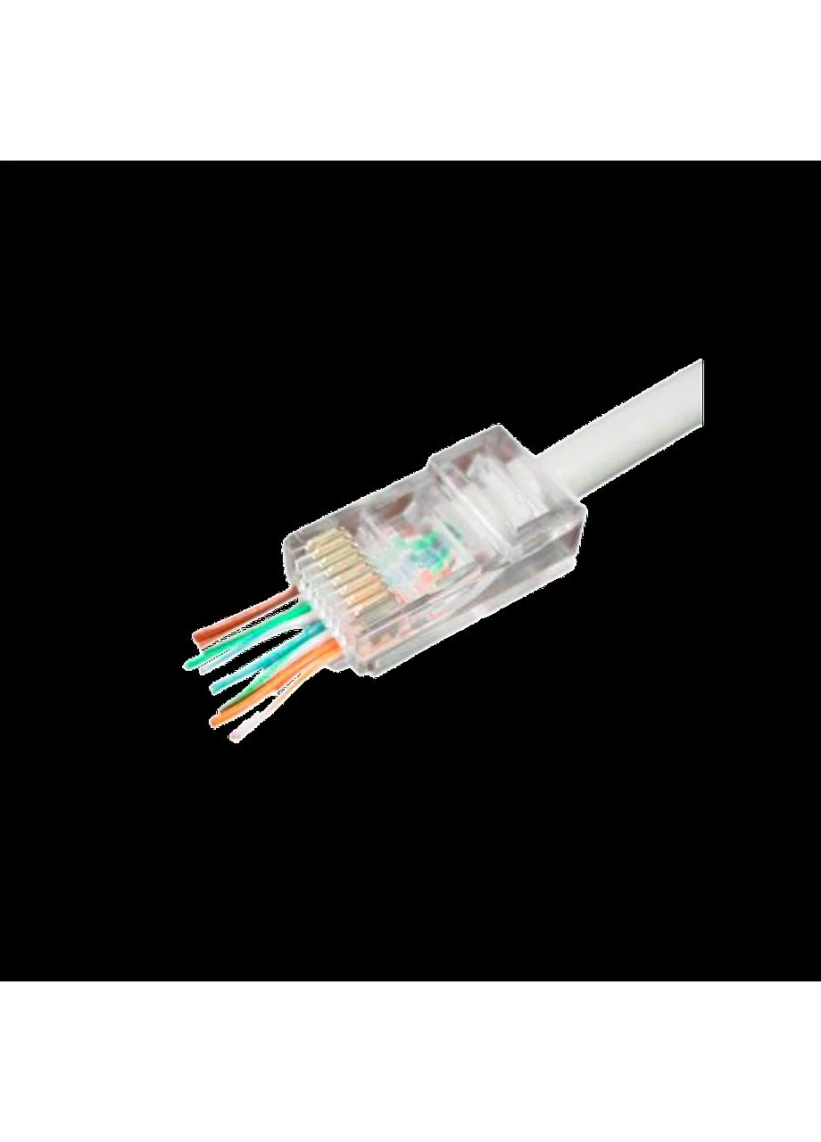 Коннектор сквозной RJ45 Cat.5E (100 шт) GreenVision (386022741)