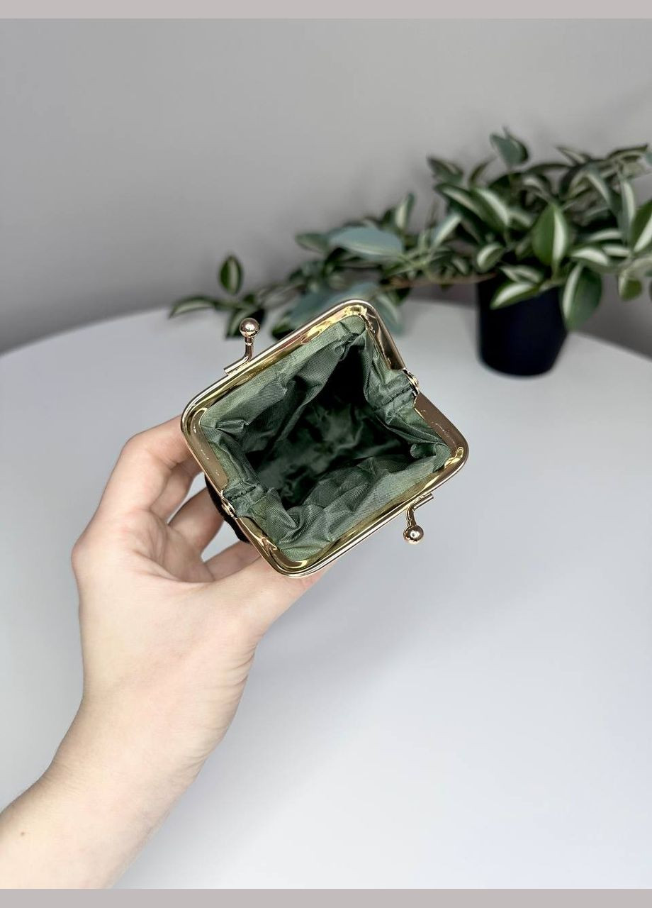 Жіночий маленький гаманець монетниця на застібці поцілунок Classic (315623015)