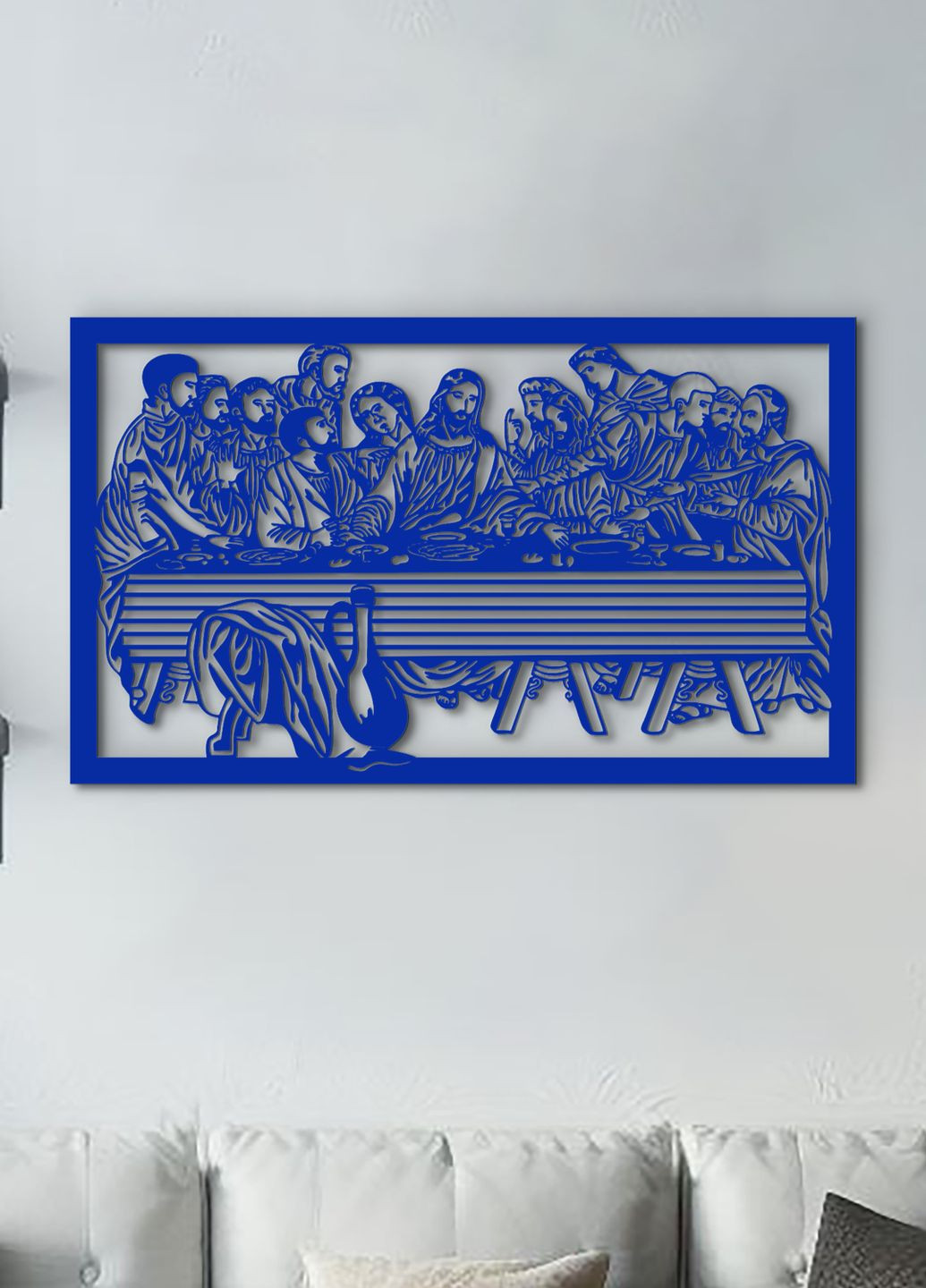 Картина лофт, настенный декор для дома "Тайна вечеря", декоративное панно 80х48 см Woodyard (292013125)