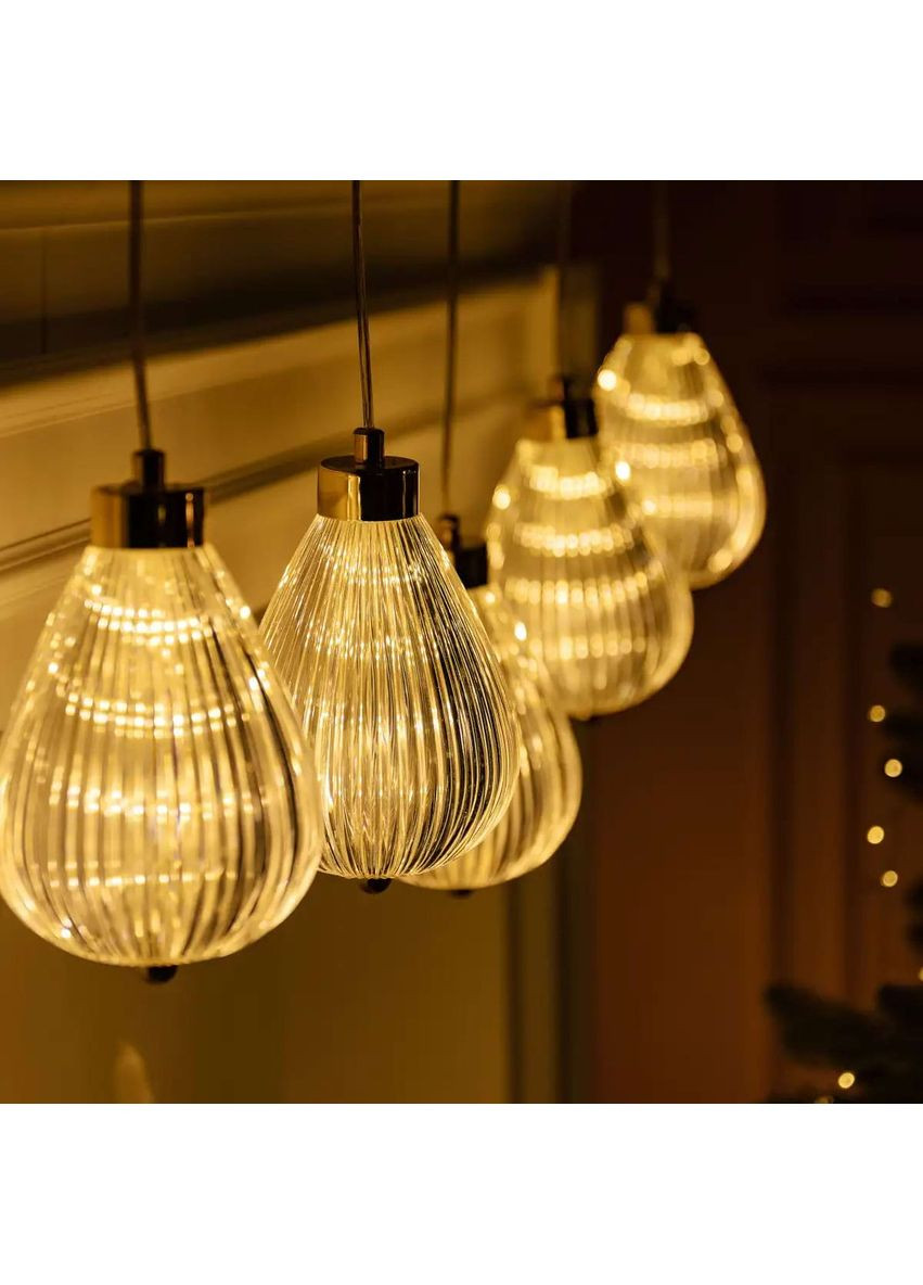 Гірлянда штора з фігурками Повітряна куля 3 метри 6 ламп тепле жовте світло 6L3MBAL Jooki (362672666)