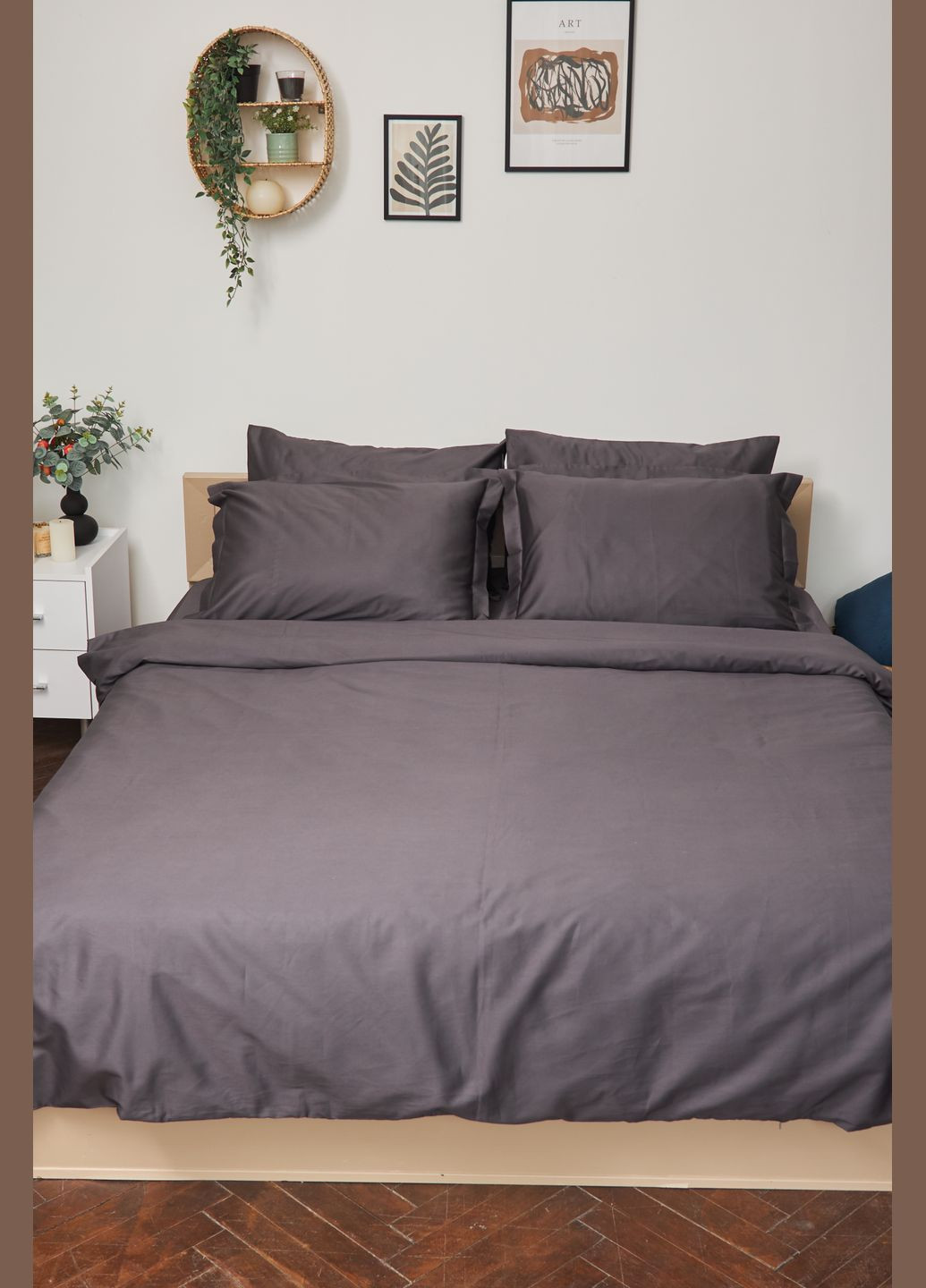 Комплект постільної білизни полуторний євро 160х220 наволочки 4х70х70 Satin Premium (MS-820000409) Moon&Star Rain Cloud (284416021)