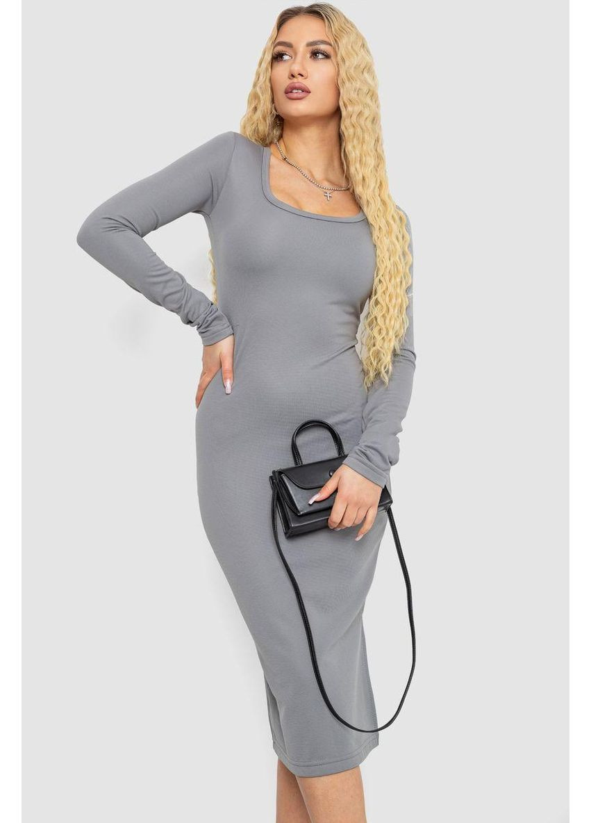 Сіра плаття однотонне базове на байці,, 129r0427 Ager