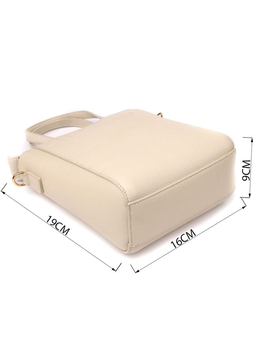 Сумка для женщин из натуральной кожи с модным трапециевидным кроем 22917 Vintage (349442761)