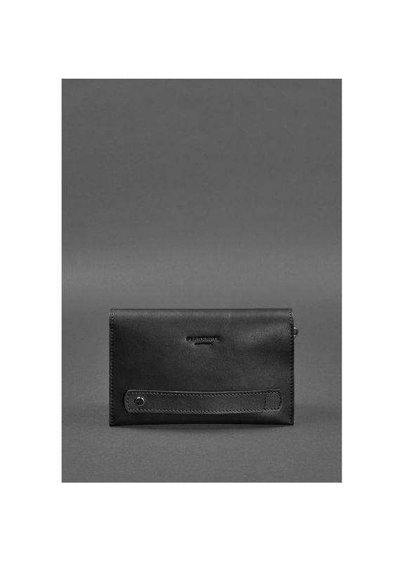 Сумка клатч на кисть для документов и телефона мужская из натуральной кожи маленькая Черный 37202 BlankNote (361348722)