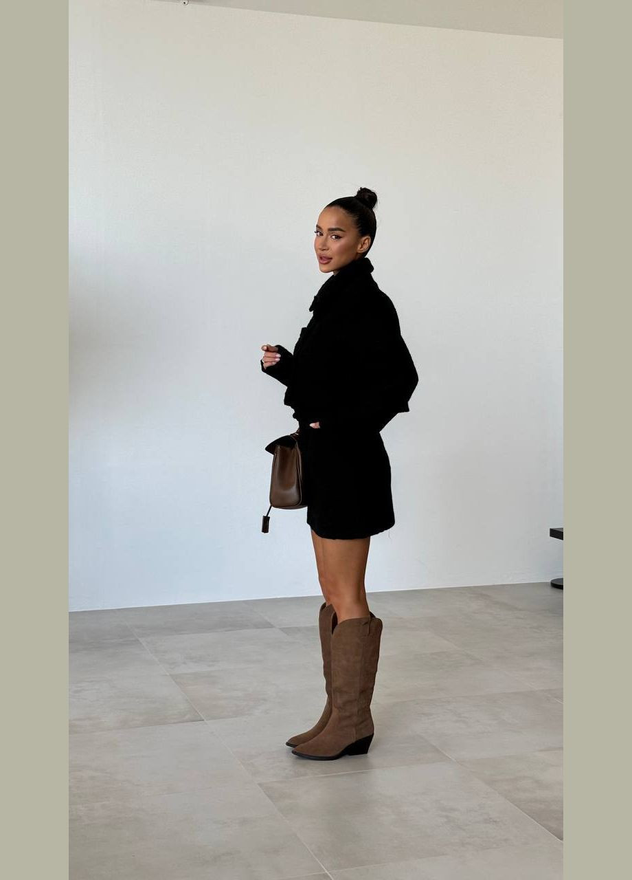 Женский теплый костюм жакет + черный юбка No Brand (307059525)