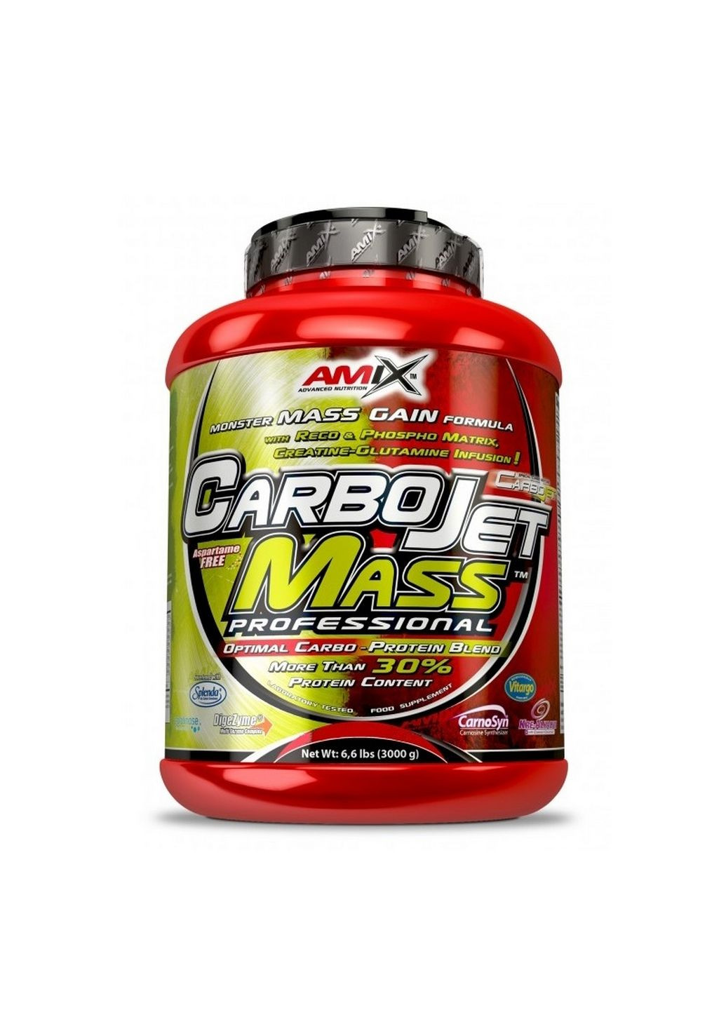 Гейнер CarboJet Mass Professional, 3 кг Ваніль Amix Nutrition (293339759)