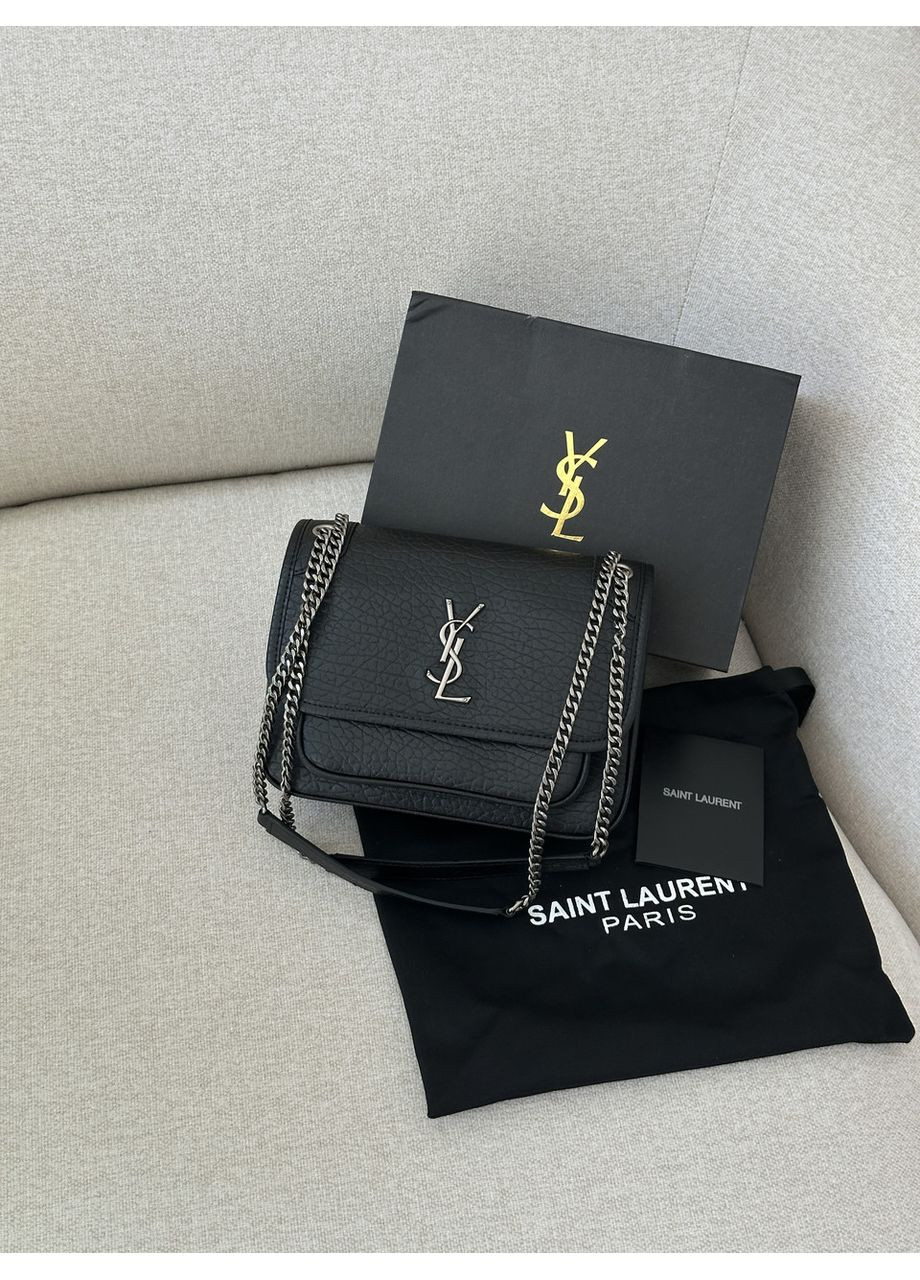 Сумка жіноча Niki in Grained Lambskin Black/Silver No Brand (367610030)