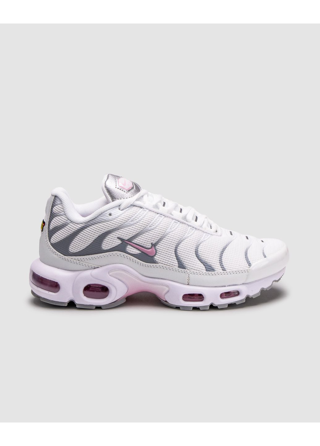 КРОССОВКИ ЖЕНСКИЕ NIKE AIR MAX TN PLUS WHITE / GREY / PINK НАЙК АИР МАКС ТН ПЛЮС No Brand розовые демисезоны (368885673)