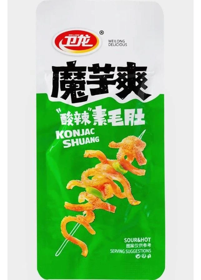Конжак снек Konjac Strips SOUR & HOT 18г Weilong (391503418)