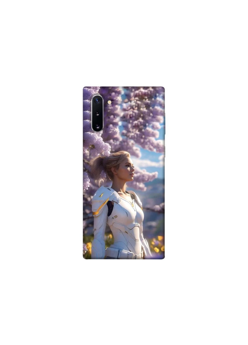 Чехол на Samsung Galaxy Note 10 Cyber space girl ver.1 Frontalka (375893861)