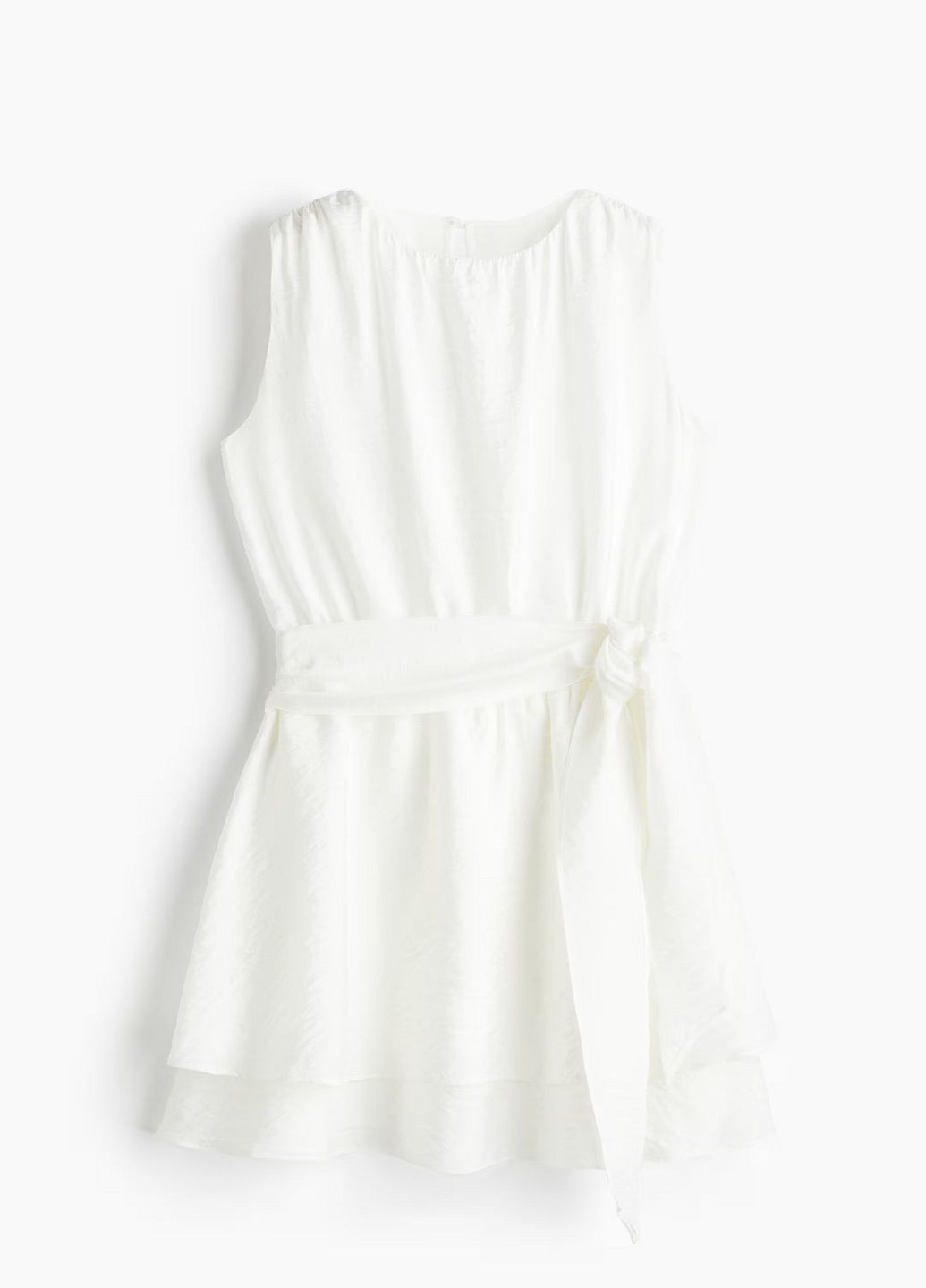 Белое кэжуал платье H&M однотонное