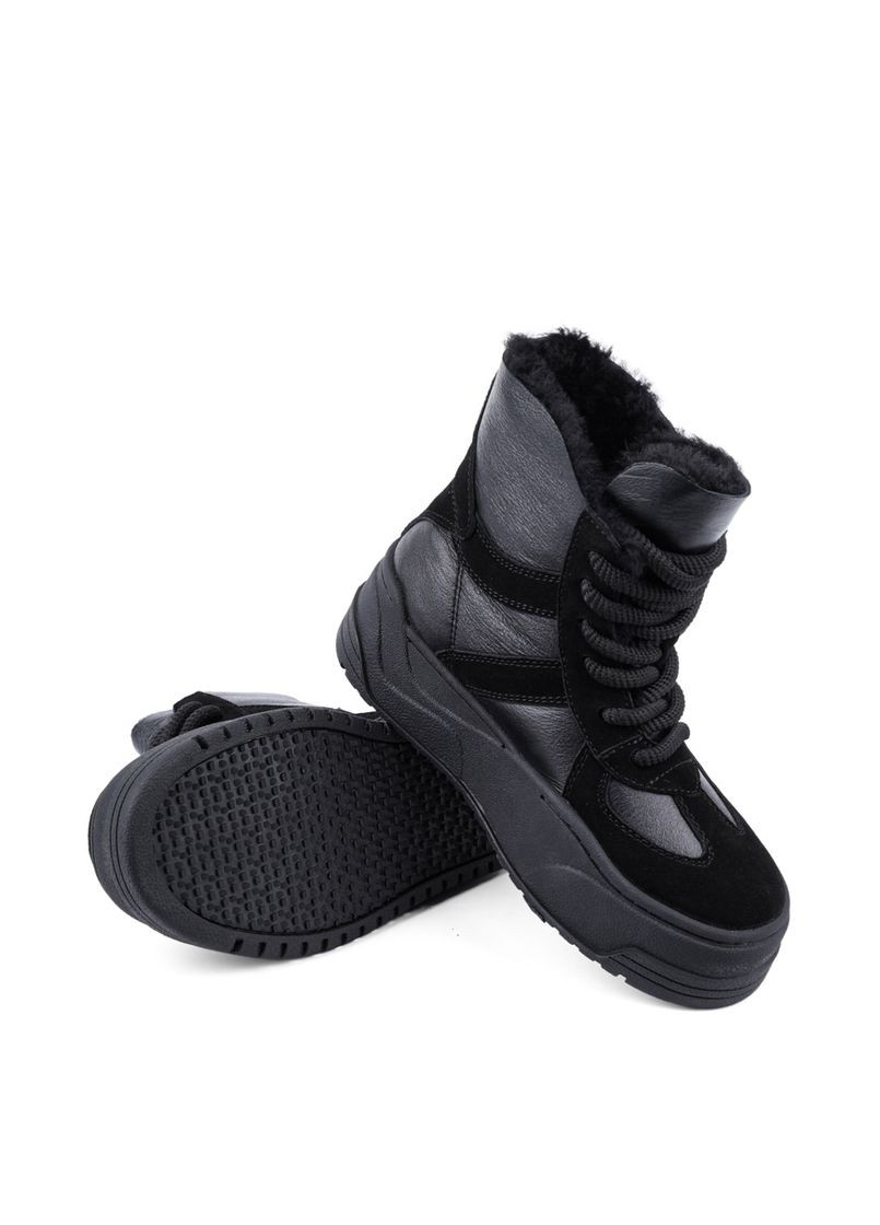 Зимние женские ботинки x2320-01-6 черная кожа Attizzare