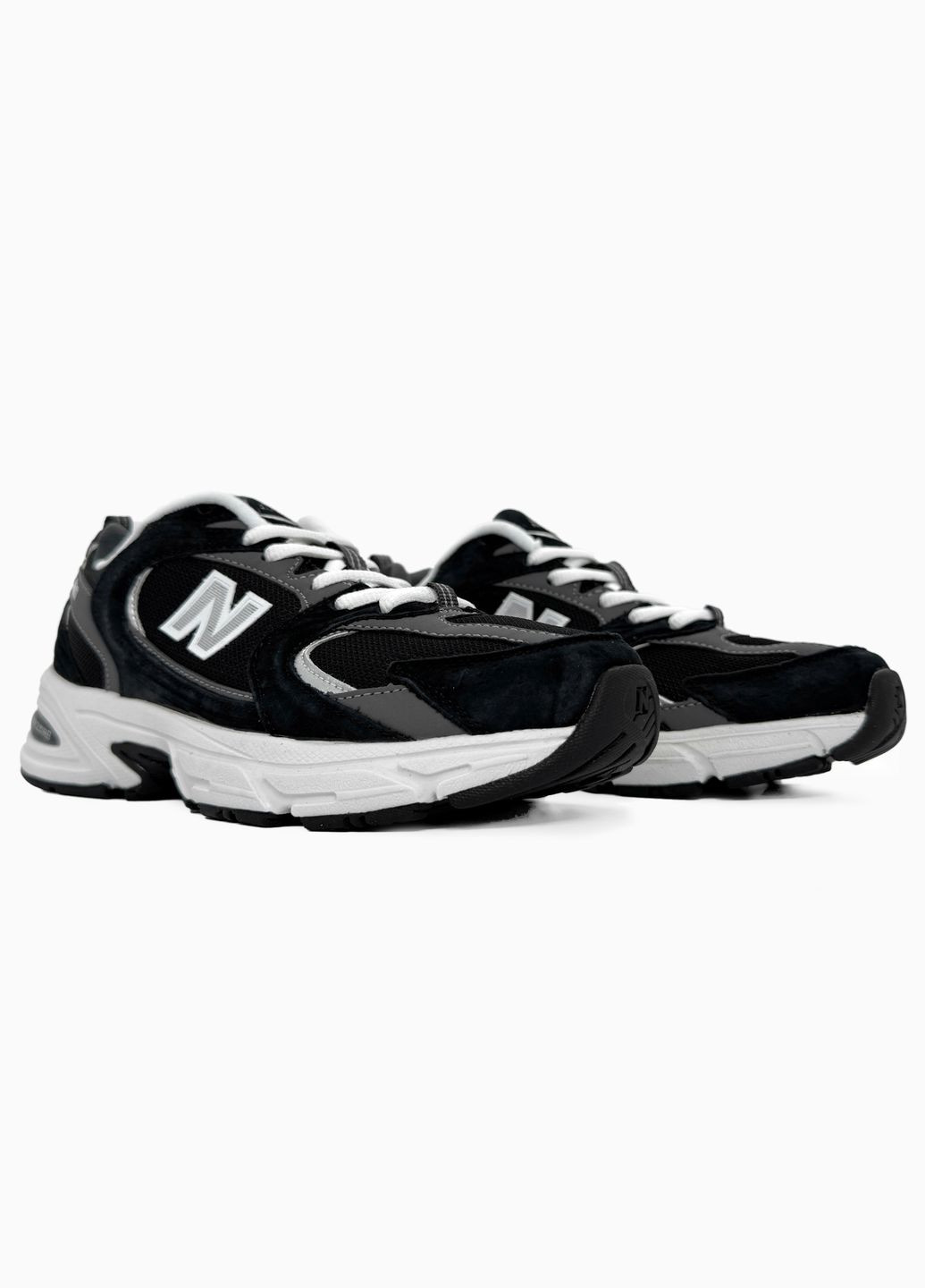 Кроссовки женские и мужские New Balance 530 black white | Нью Беланс 530 черные белые No Brand чёрные демисезоны (316091164)