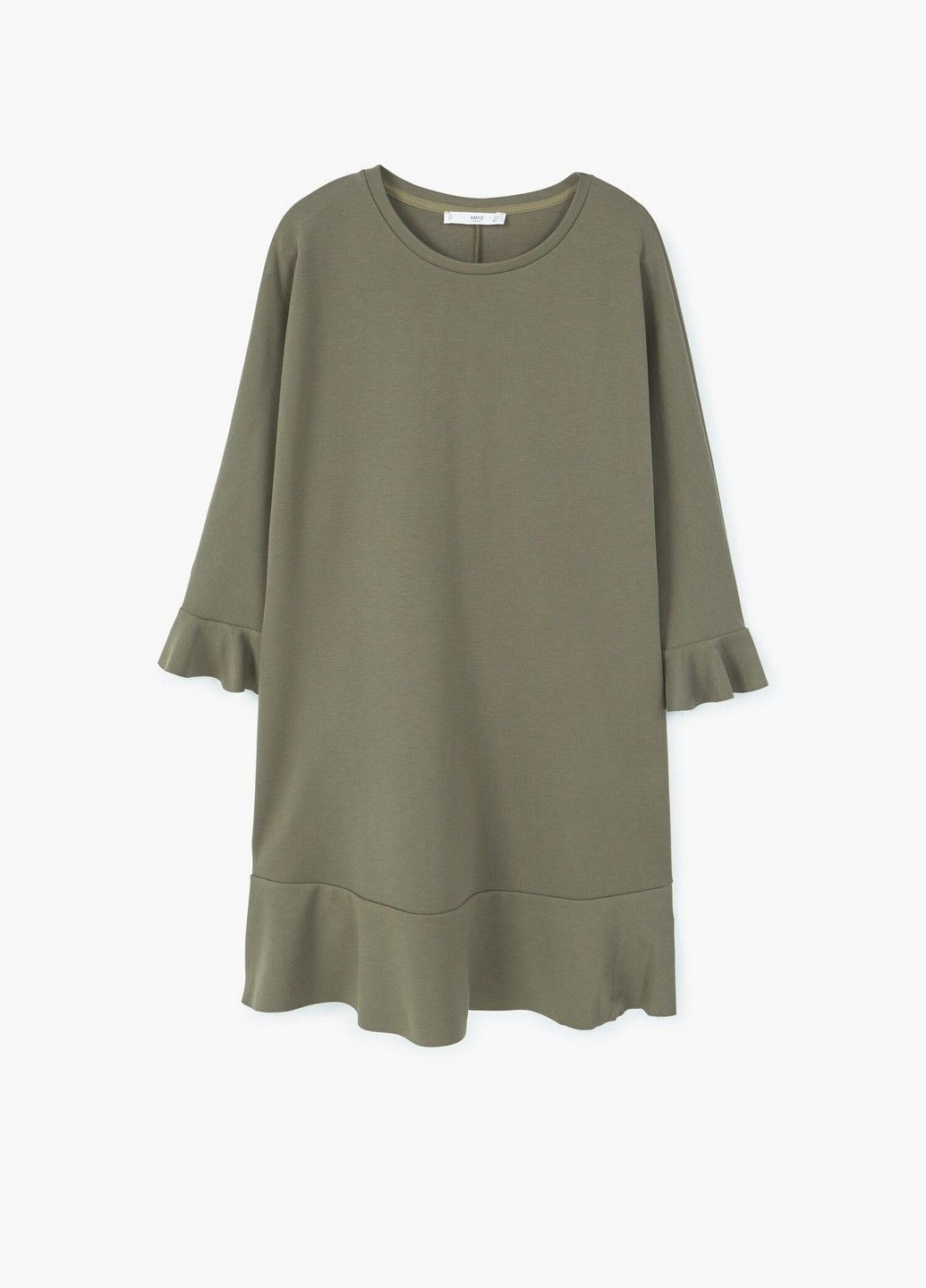 Оливковое (хаки) вечернее платье Mango