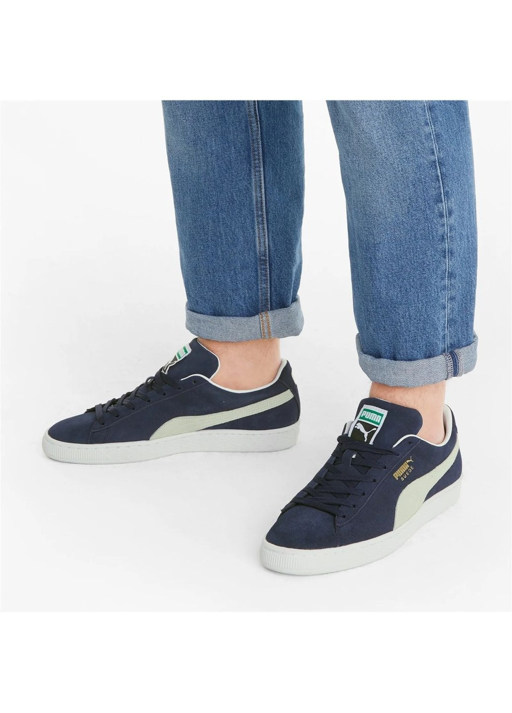 Синие всесезонные кроссовки унисекс suede classic xxi blue 374915-04 Puma