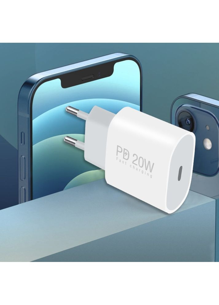 Сетевое зарядное устройство 1Type-C PD20W white (-) WUW C178 (372684074)