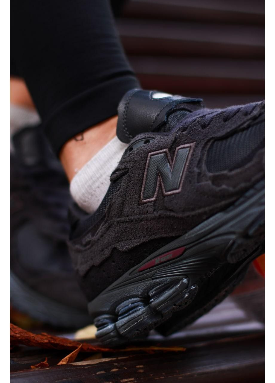 КРОСІВКИ ЖІНОЧІ NEW BALANCE 2002R DARK НЬЮ БЕЛАНС 2002R No Brand чорні демісезони (367169408)