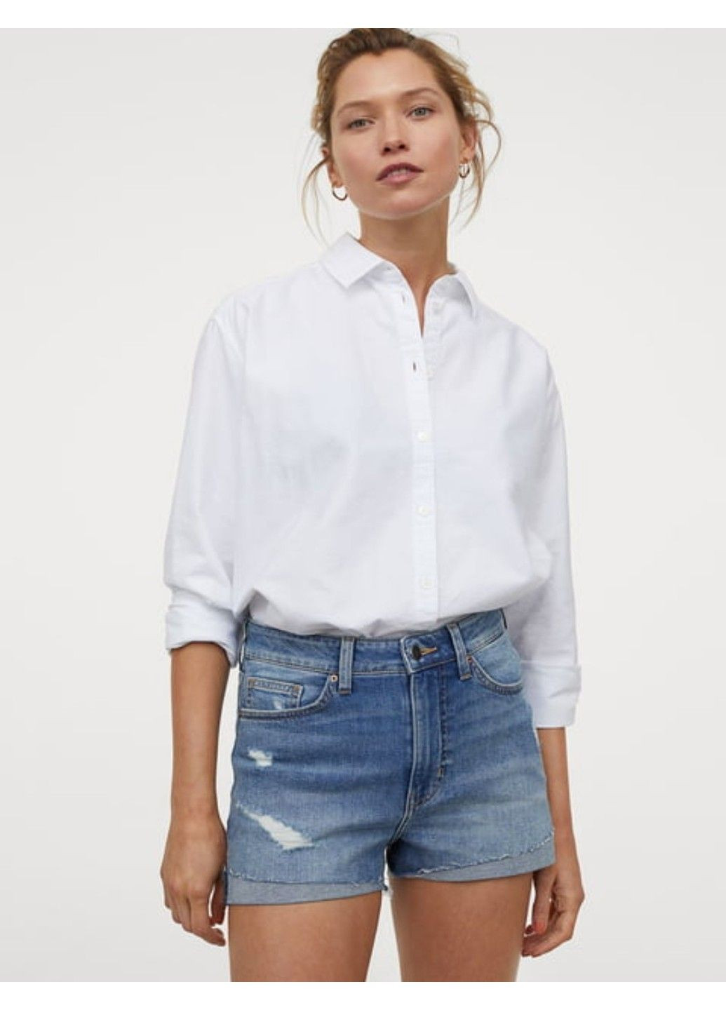 Жіночі джинсові шорти Н&М (56889) W36 Сині H&M (291118595)