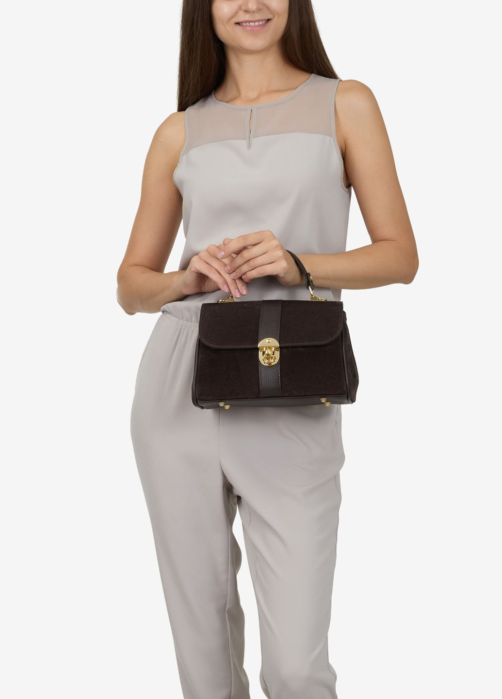 Сумка жіноча замшева крос-боді середня Сrossbody Regina Notte (364673951)