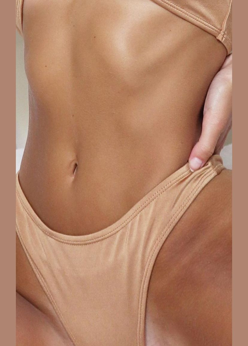 Бронзовые купальные трусики PrettyLittleThing