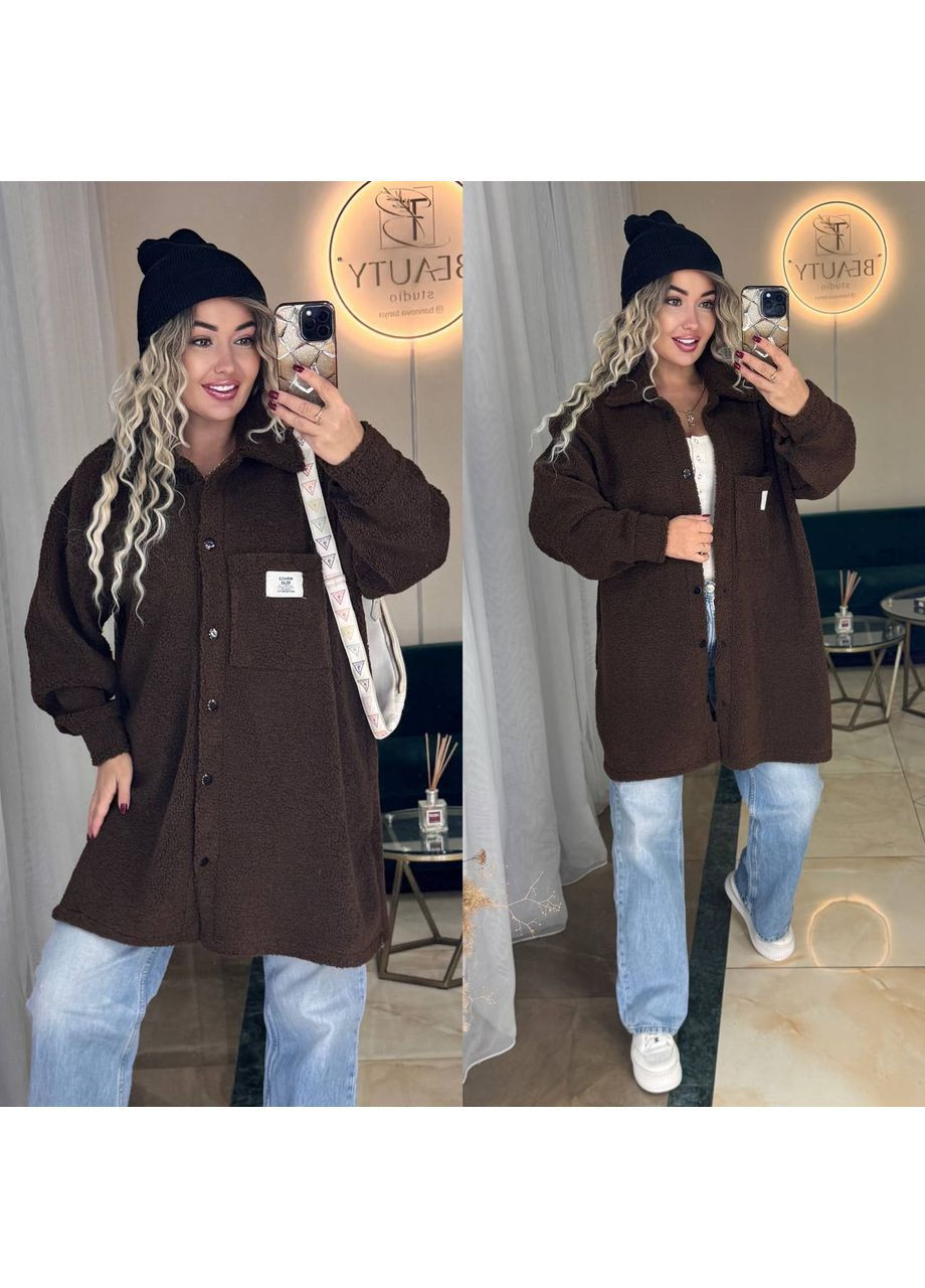 Сорочка-пальто тепла щільний барашек Тедді,Туреччина,на ґудзиках Україна (365234522)