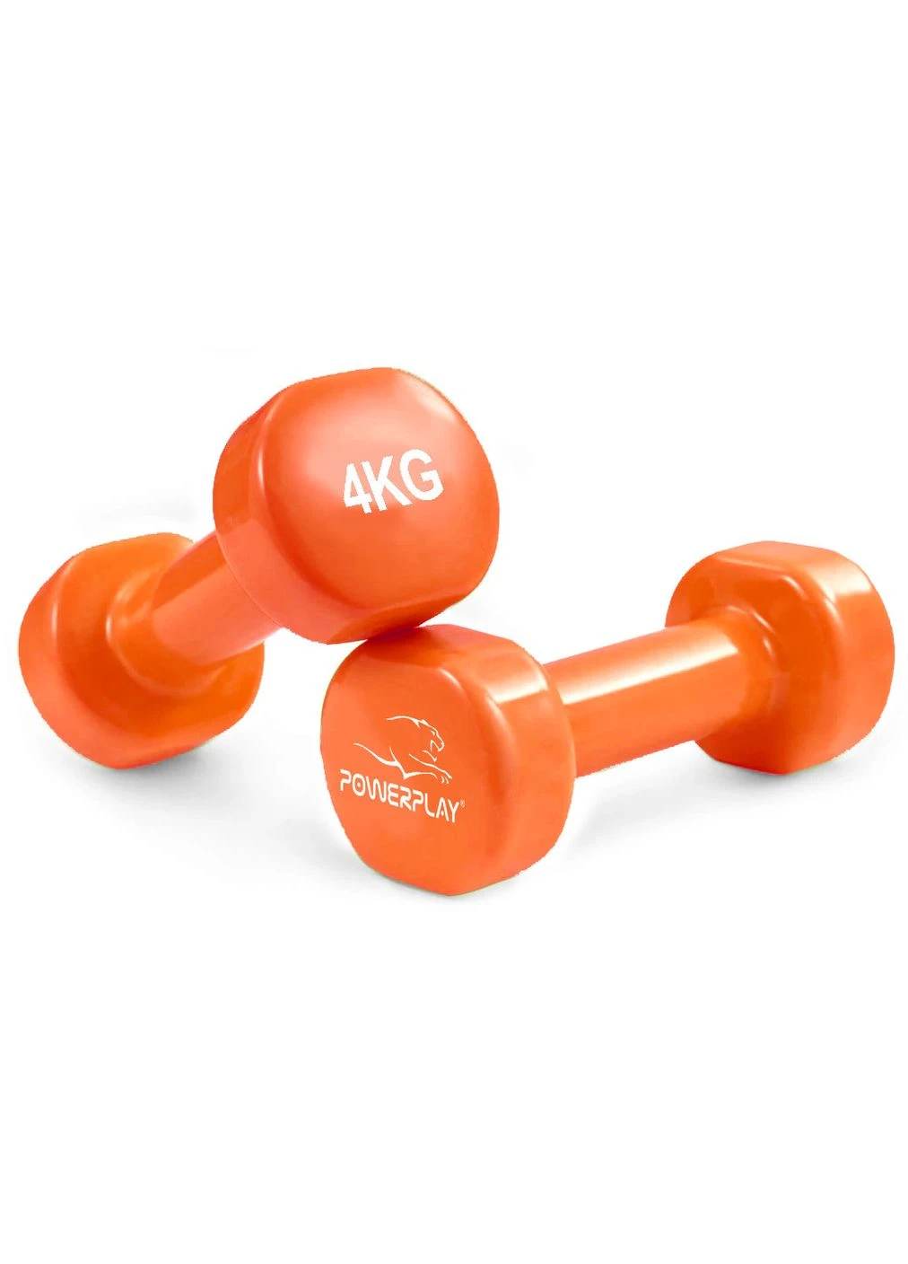 Гантелі вінілові 4125 Achilles 2*4 кг. Помаранчеві (пара - 2шт.) PowerPlay (345714951)