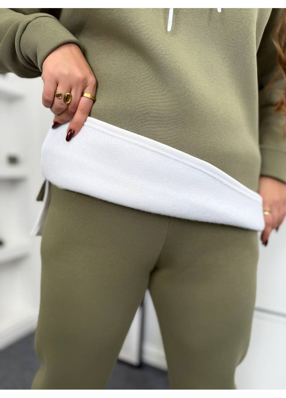 Теплый костюм из тринитки на флисе No Brand (365804774)