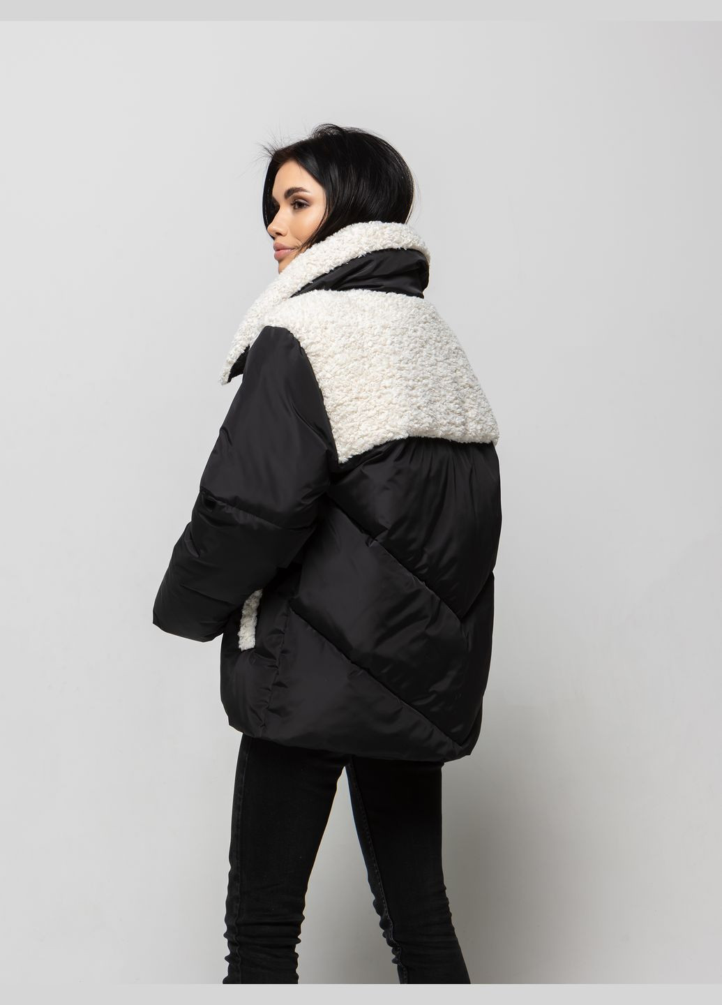 Черный зимний Пуховик Solh