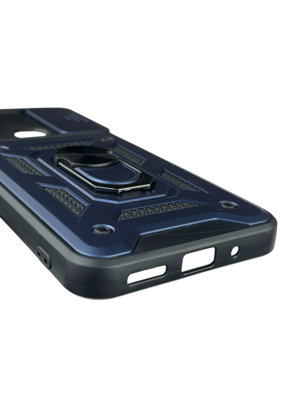 Чохол для Redmi 10A броньований з кільцем-тримачем підставкою зі шторкою на сяомі редмі 10а темно-синій rg1 Xiaomi (366228443)