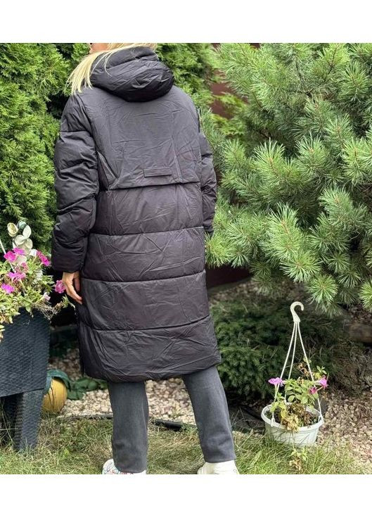 Чорне зимнє Зимове жіноче пальто 25505 Mishele