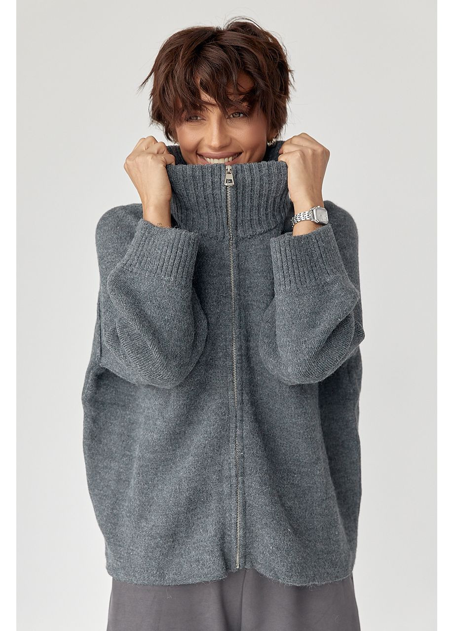 Серый демисезонный кардиган Lurex