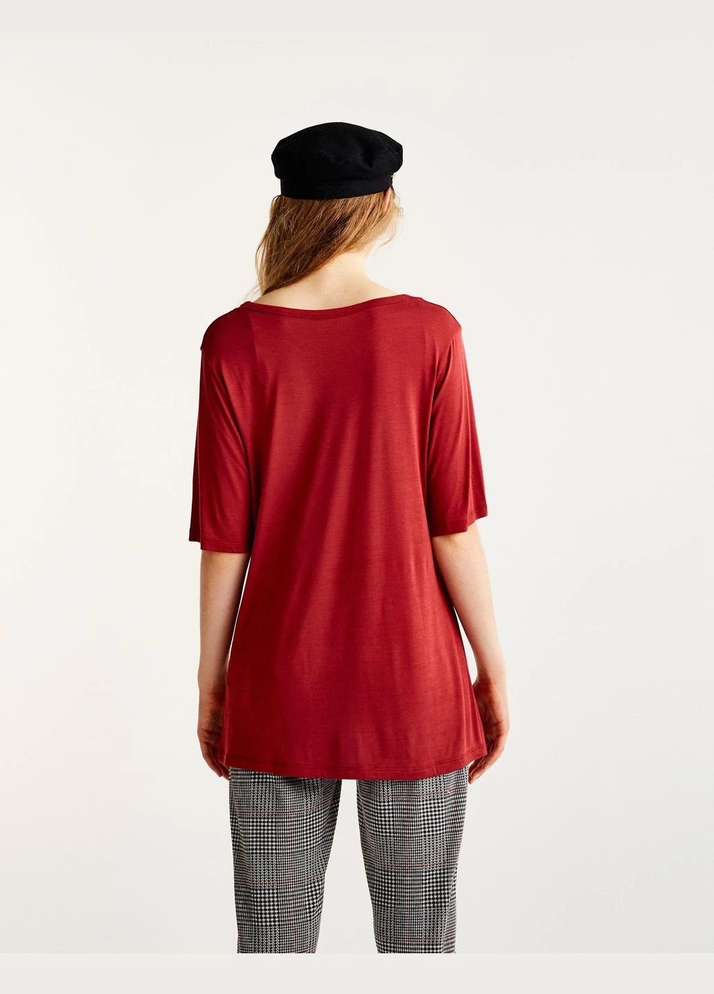Футболка,бордовый, Pull & Bear - (296660409)