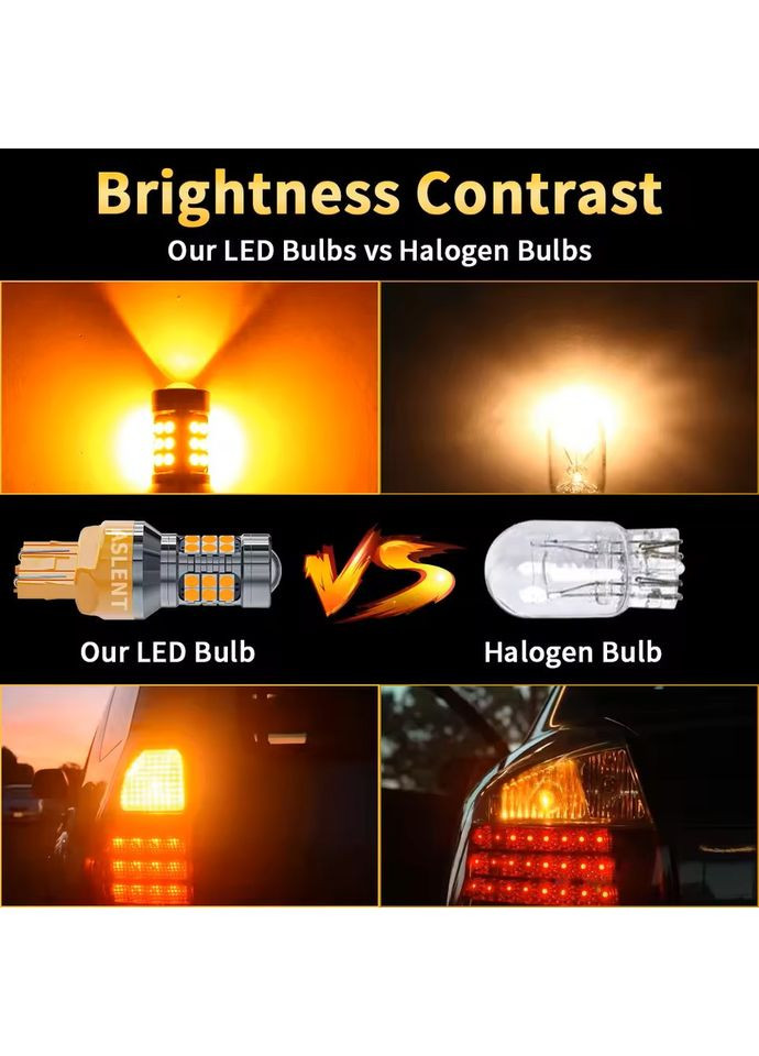 Світлодіодна лампа LED 1157 BAY15S P21W 3030 27SMD жовта No Brand (352777488)