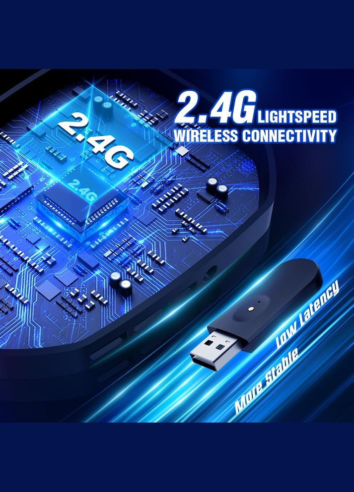 Беспроводная игровая гарнитура WolfLaws TA3000 для PS5, ПК, полноразмерные игровые наушники Bluetooth Unbranded (317251114)