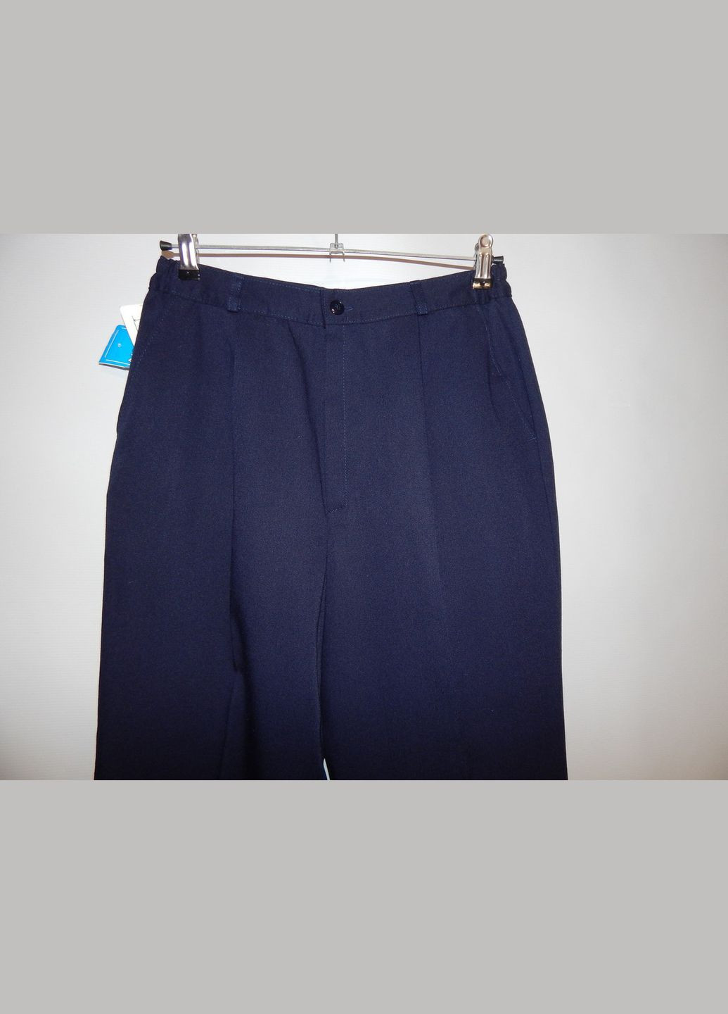 Синие классические демисезонные брюки No Brand