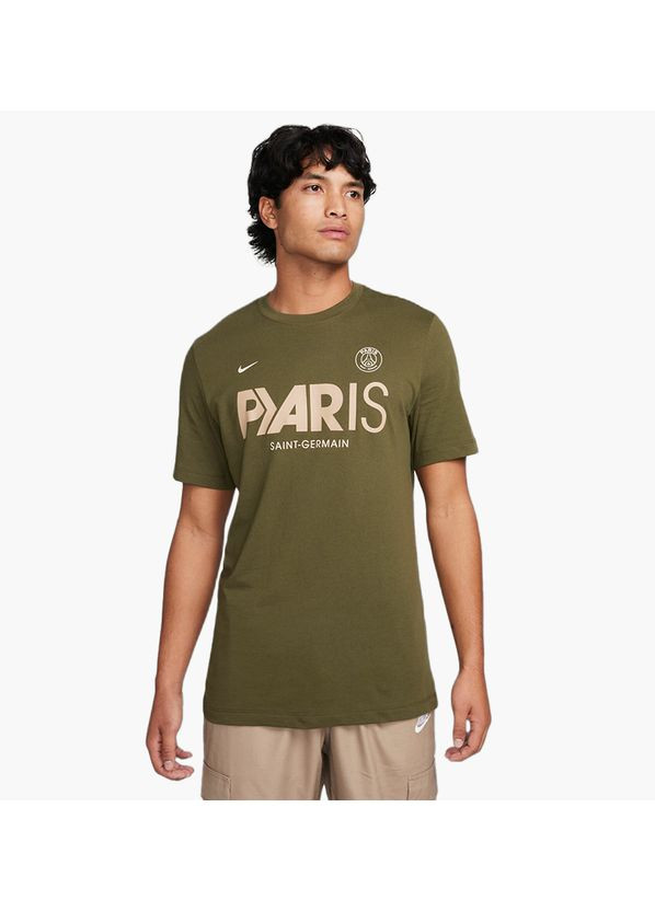 Оливкова футболка t-shirt psg mercurial olive fq7130-326 Nike