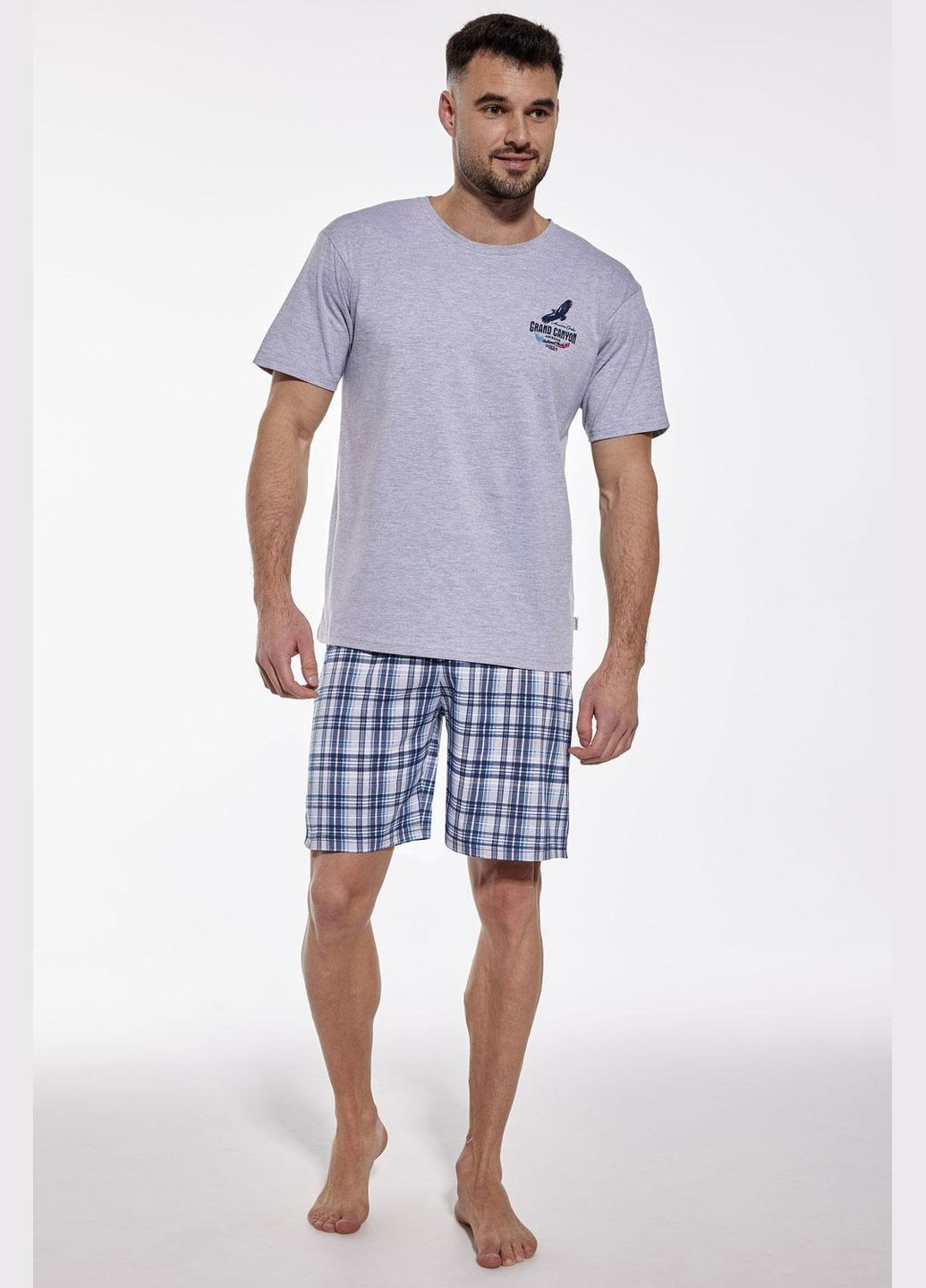 Пижама (шорты+футболка) мужская 164 Grand Canyon 326-164 A24 S Серый Cornette (278653384)