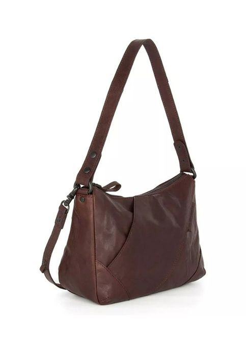 Сумка шкіряна жіноча коричнева вінтажна &SPARROW (Д/Ш/В) 27х10х20 см Spikes (336377783)