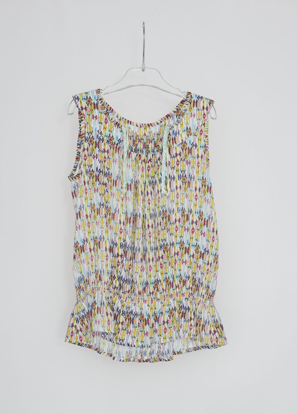 Белая цветочной расцветки блузка Naf Naf летняя