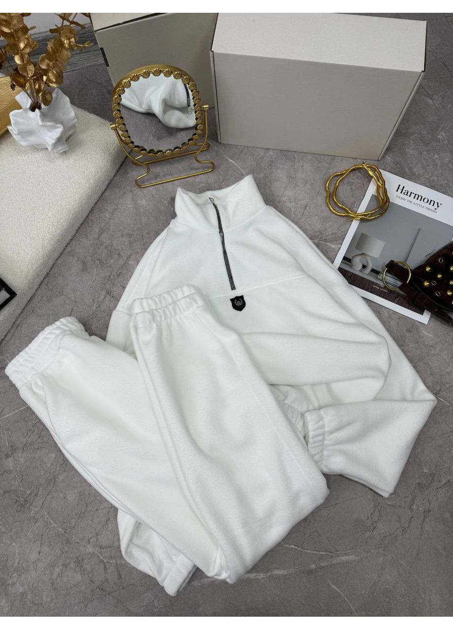 Женский спортивный костюм из флиса: свитшот с воротником-стойкой и джогеры. MonCher (362571414)